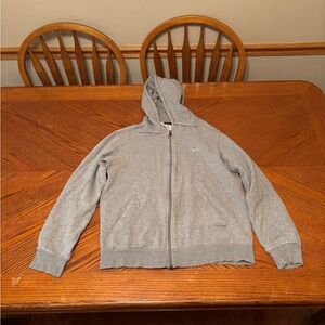 Nike Heather Gray Zip-Up Hoodie